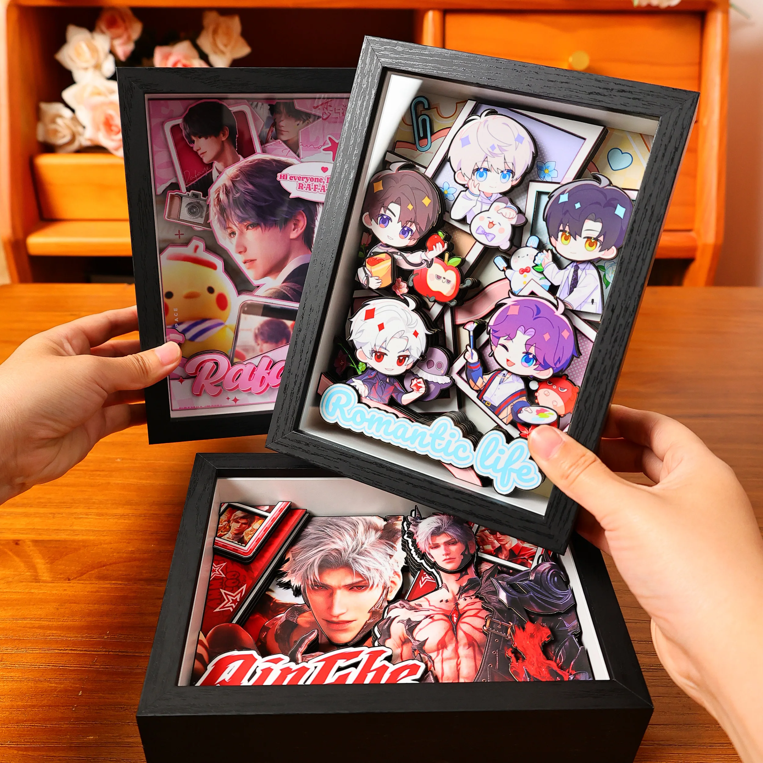 الحب والفضاء العميق ثلاثية الأبعاد الفن العدسي Xavier رافاييل زين سيلوس كاليب عالية ديف نظارات مجانية أنيمي تمثال عرض موقف هدية #1