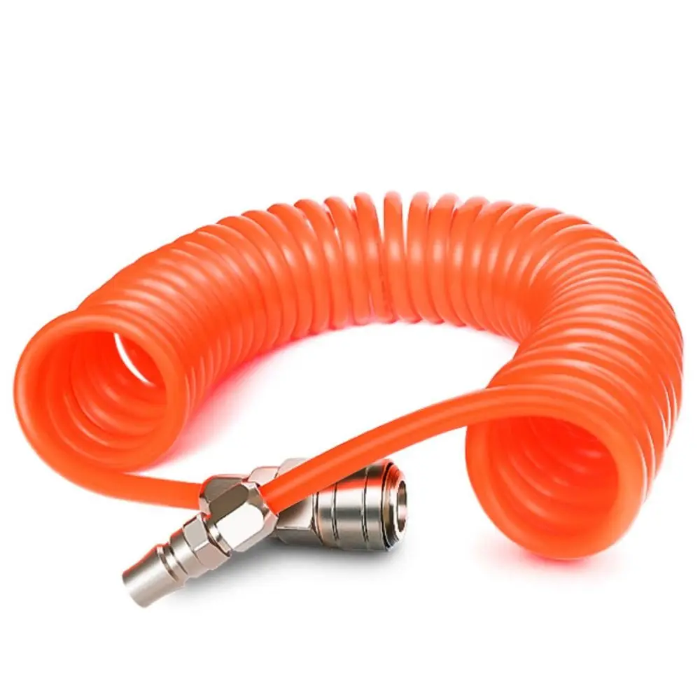 3/6/9m PU Recoil Air Hose SP20-PP20 Quick Connect Fittings Retractable Coiled Air Hose High-Pressure Spring Tube