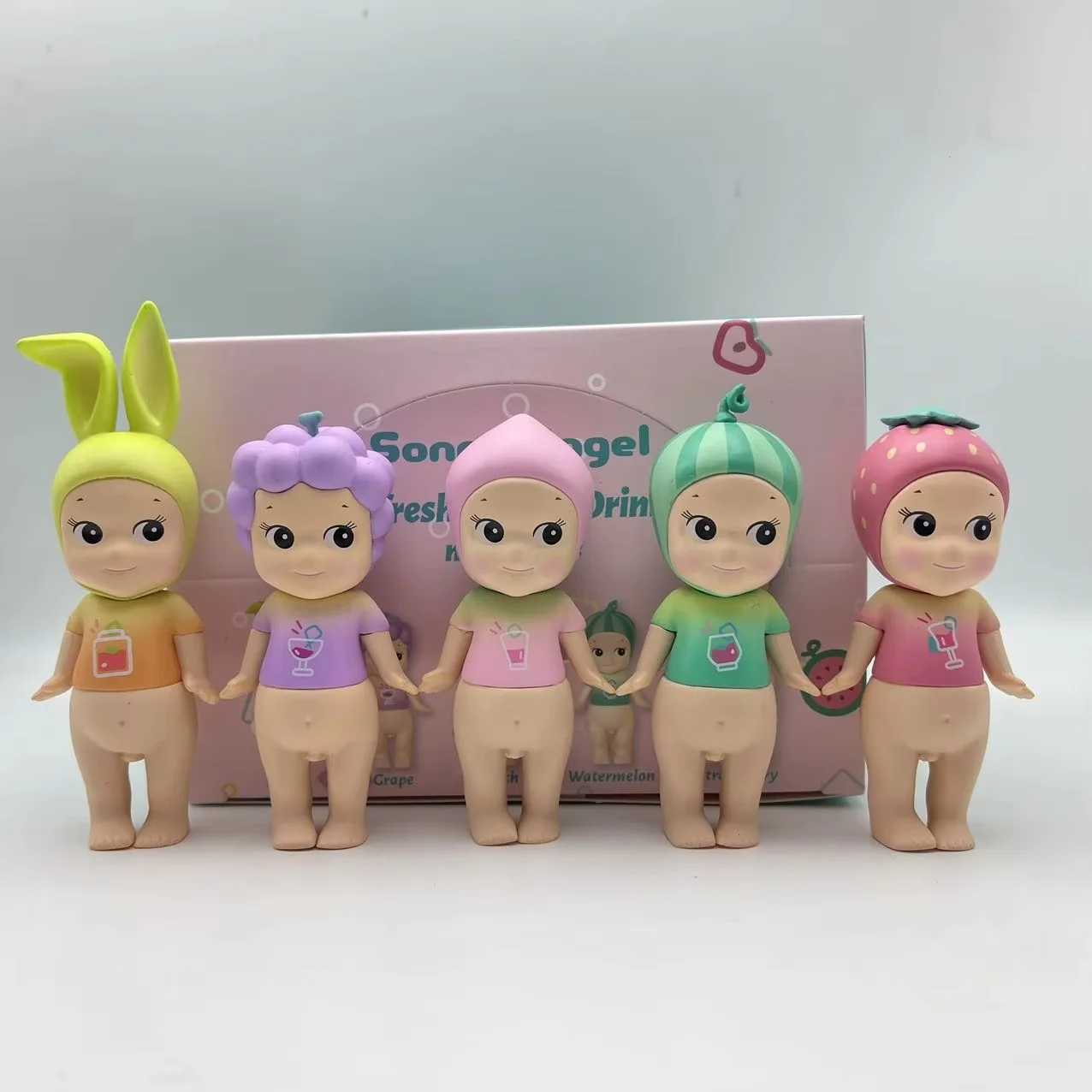 

Newsonny Angel Mini Figures Refreshing Cold Drinks Series Carrot Strawberry Blind Box Ornaments Doll Fans Surprise Birthday Gift