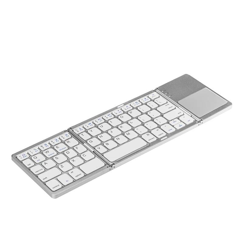 Teclado plegable inalámbrico con Bluetooth, miniteclado con panel táctil para Windows, Android, IOS, teléfono, Botón multifunción