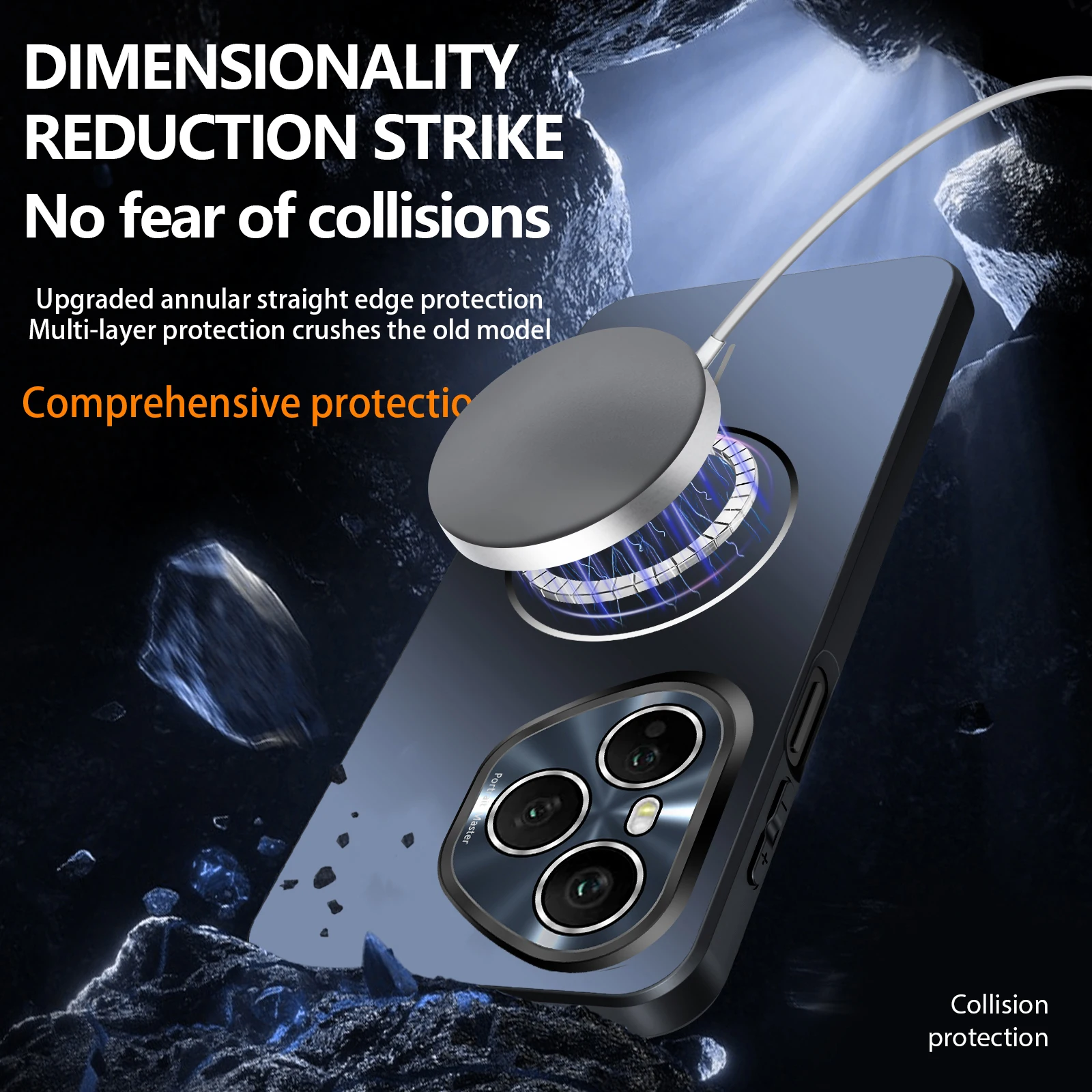 Casing Magnetik Pengisian Daya Nirkabel Matte Untuk Honor 400 Pro Global Honor400  Tipis dengan Pelindung Kamera Kaca Terintegrasi Penutup Ponsel Funda