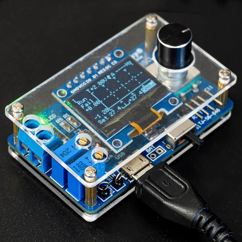 Mini Oscilloscope Numérique, Kit Électronique STC8K8A MCU avec OLED de 0.96 Pouces, pour Projet de Soudage, Analyste de Soudure