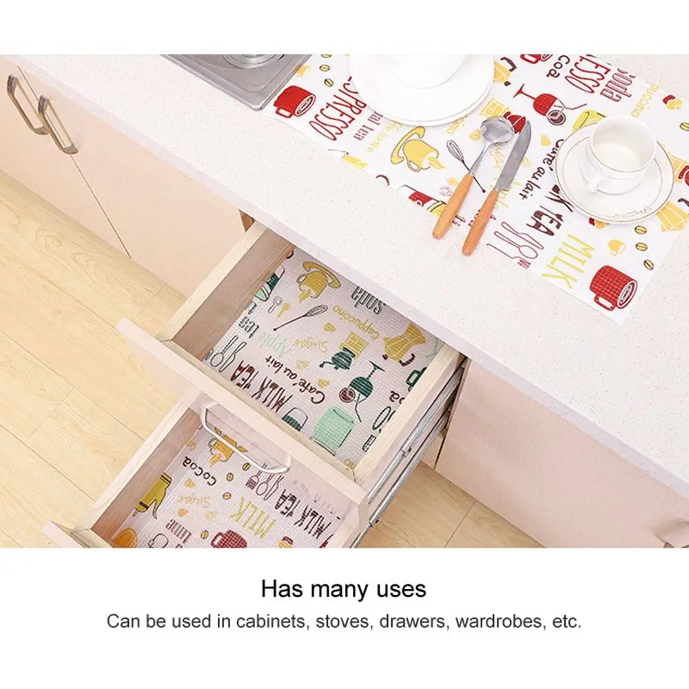 1 Roll Oil-proof Drawer Mat Cupboards Kitchen Accessories Shelf Liners Cupboard Placemat Pad Paper Cabinet Mat Table Mat