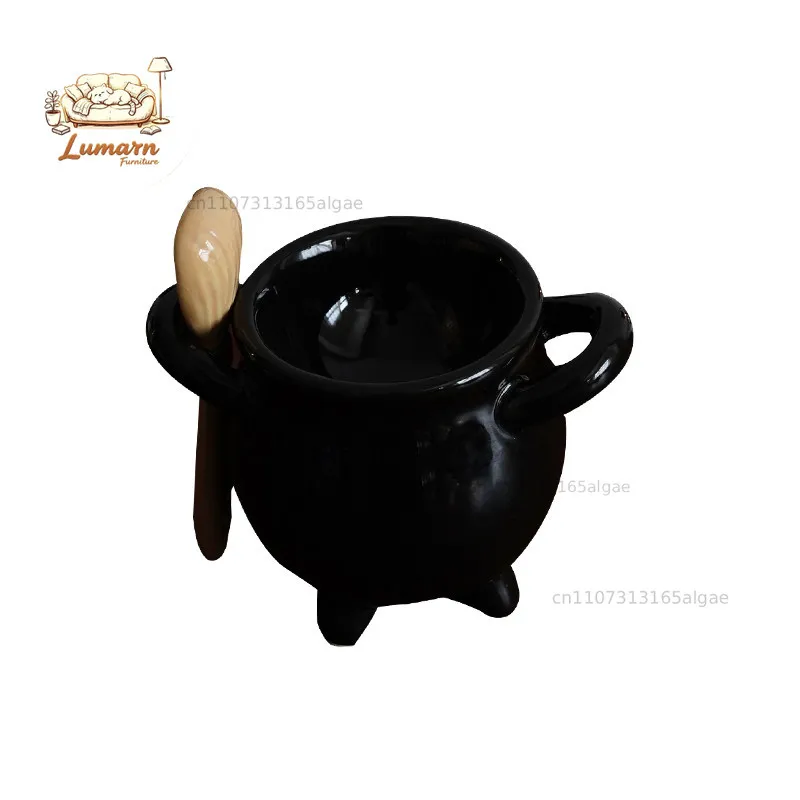 [Halloween] Export European-style wizard medicine jar ceramic personalized egg tray, dining table creative egg tray with spoon