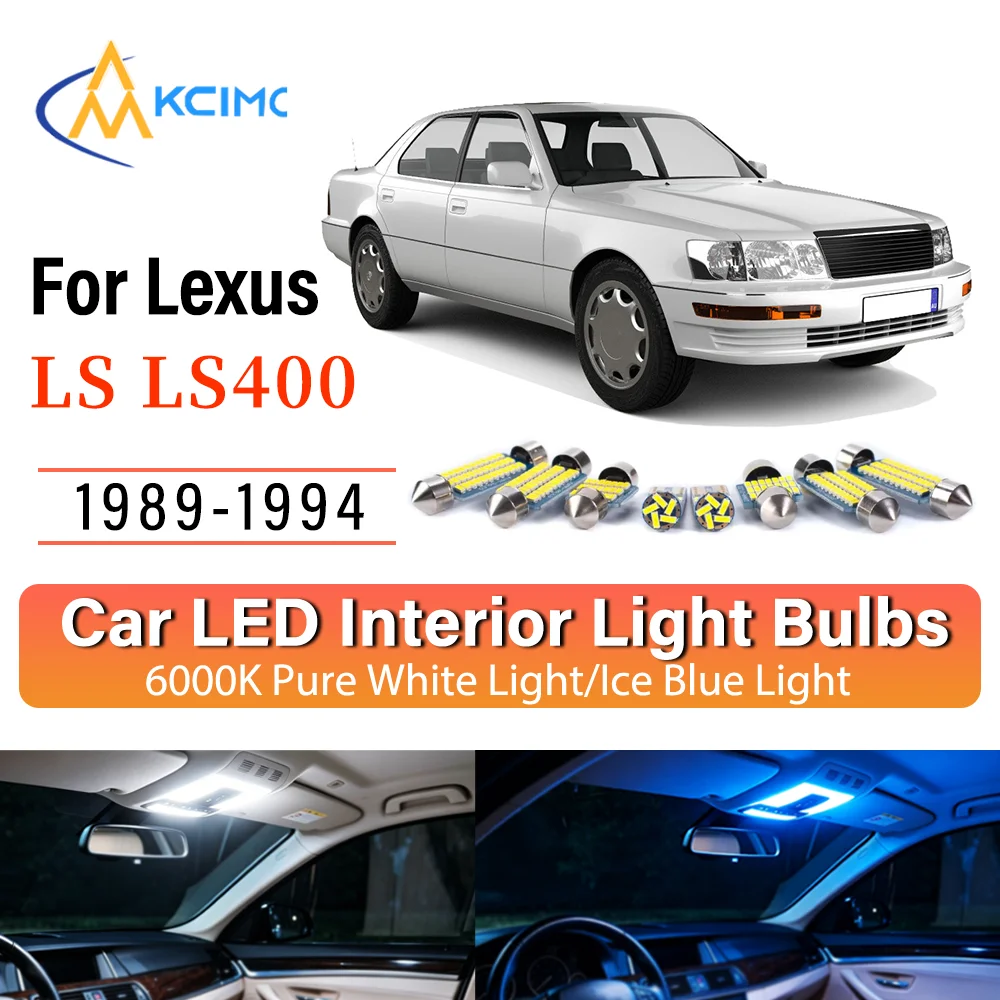 

Interior Lighting Kit For Lexus LS LS400 1989-1994 LED Bulbs for Dome Map Door Trunk License Plate Light