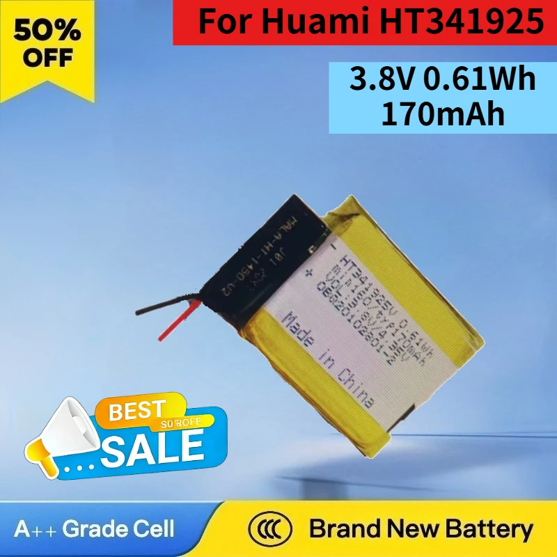 

Newest 3.8V 0.61Wh 170mAh Rechargeable Battery for Huami HT341925 Amazfit Neo High Quality Lithium-ion Watch Replacement Battery