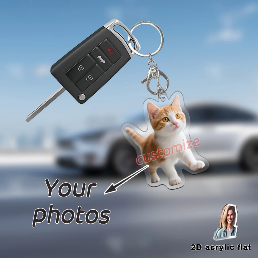 1pc/5pcs Custom Acrylic Keychain Pendant, Unisex, Suitable for Use as Backpack Charms, Keychains, and More. You Can Customize It