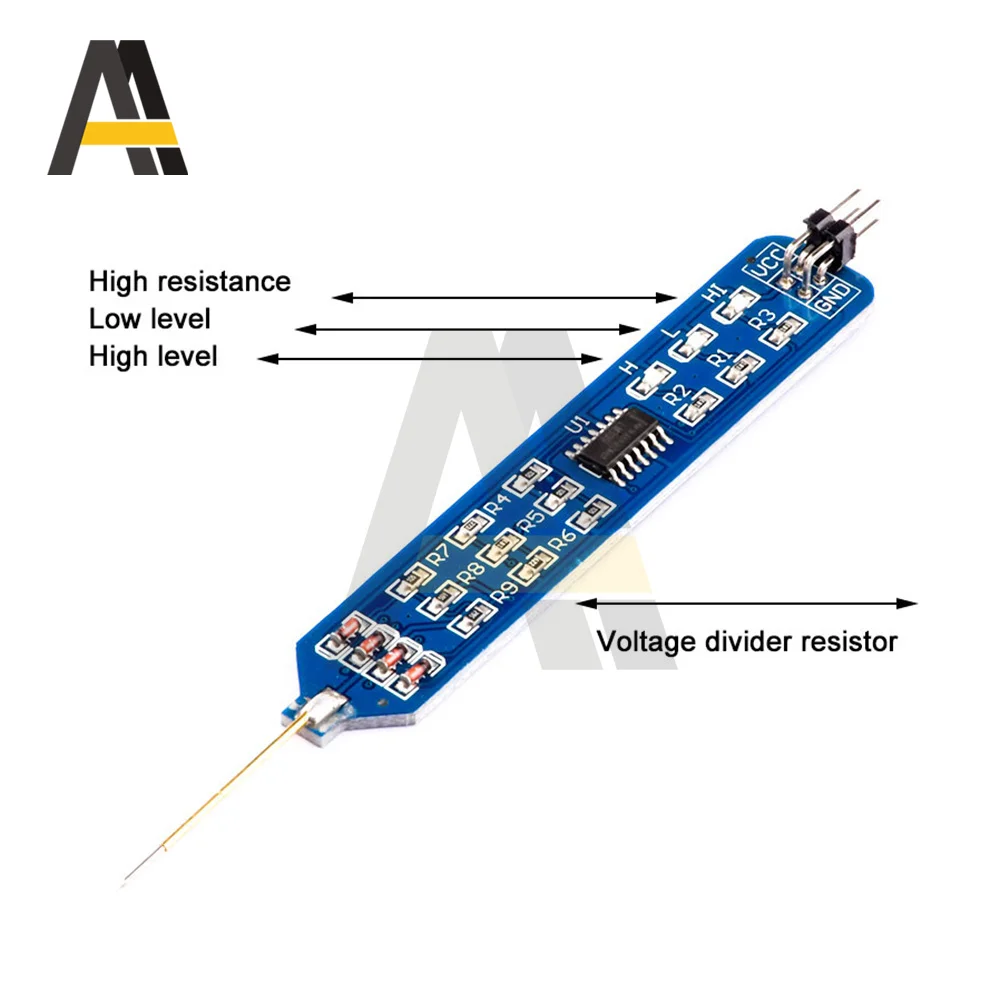 5v 3.3vロジックテスター,デジタル回路,低レベルテスター,デュポンライン付きロケータープローブ