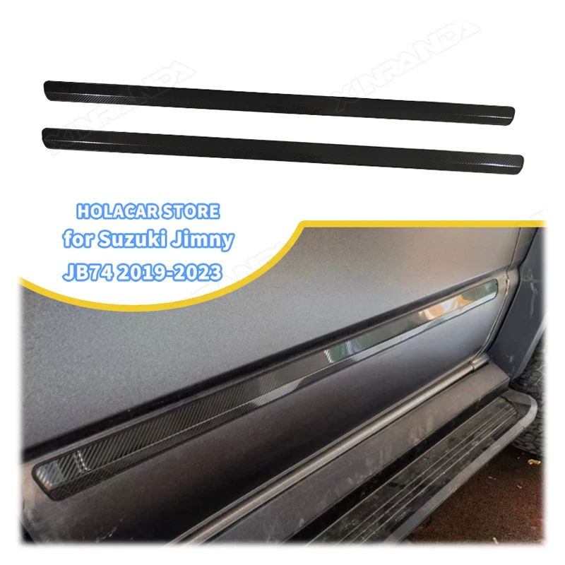 

Good Side Door Molding Body Trim Cover Carbonfiber Painting Side Door Guard For Suzuki Jimny