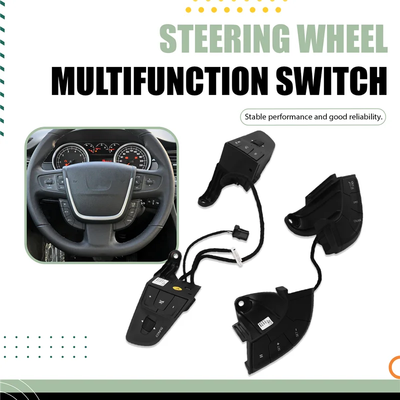 

NEW-For 508/508SW Cruise Control/Volume Multifunction Steering Wheel Switch 9677976377 9822109077 Car