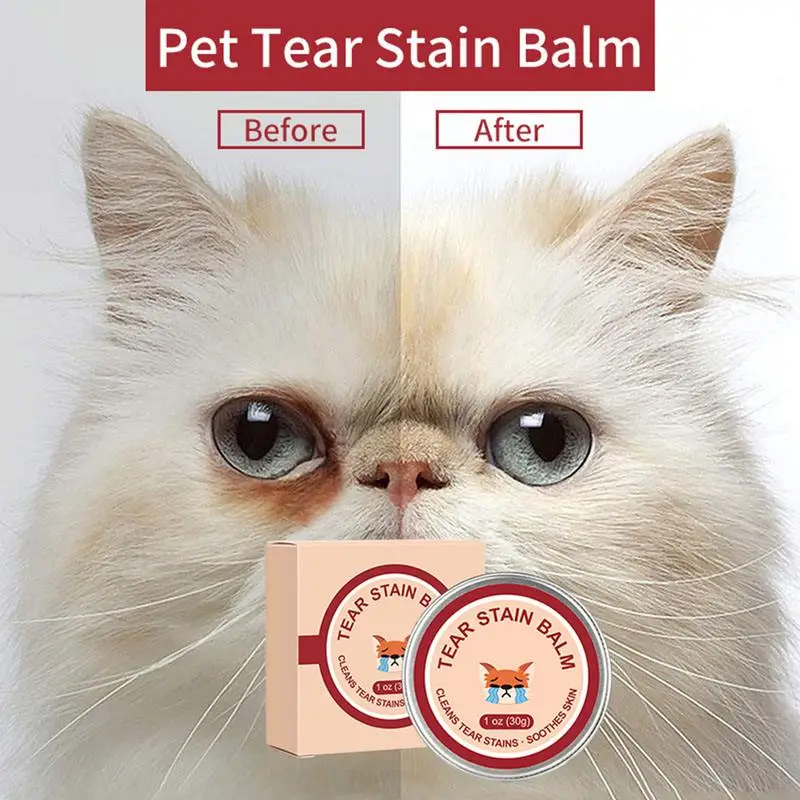 Pet Tear Stain Remover Cat Dog Eye Cleaner Cream pet Eye Stain Cleaner Ointment Natural Tear Stain Remover Dogs Cats Puppies