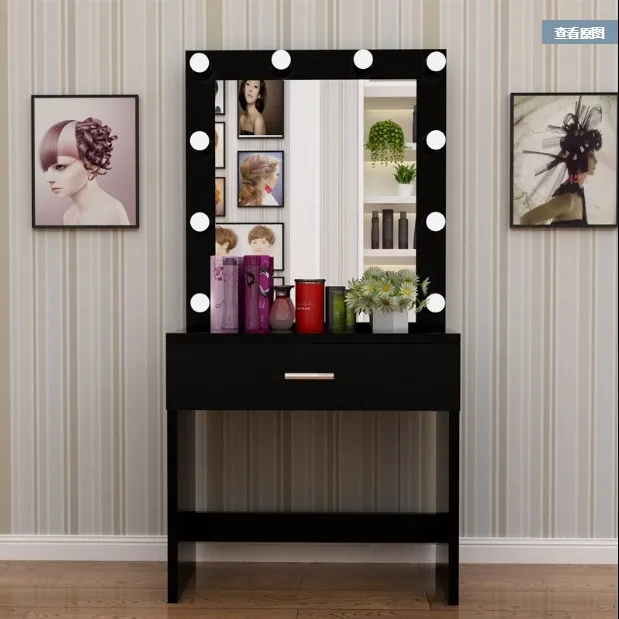 #Bedroom Makeup Luxury Modern White Dressing Vanity Table Set With Led Mirror, Dressing Vanity Desk Table for Makeup Bedroom