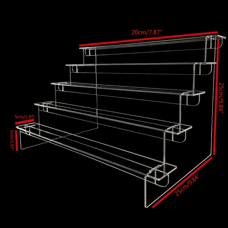 Scaffale in acrilico multi livello 1-5 livelli per espositore per gioielli oggetti da collezione