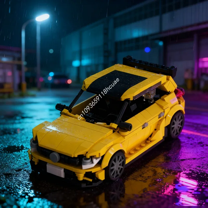 

403pcs MOC Mercedesesed Yellow City Champions Supercar Model Building Christmas Gifts Blocks Toy Assemble Idea Kids Birthday