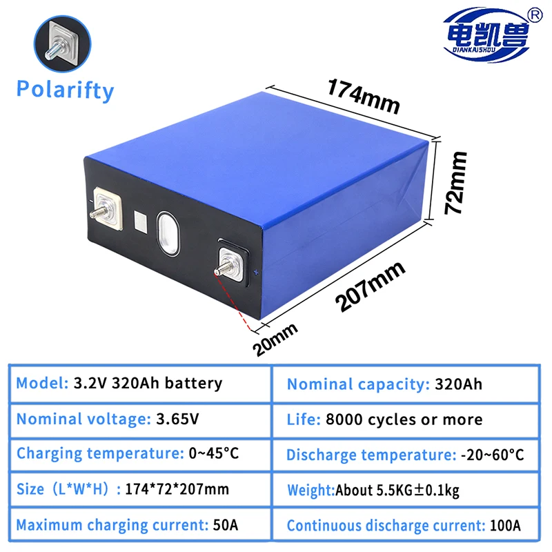 320AH Lifepo4 بطارية لتقوم بها بنفسك 12 فولت 24 فولت ليثيوم الحديد فوسفات خلية قابلة للشحن عربة جولف بطارية لتخزين الطاقة المنزلية RV