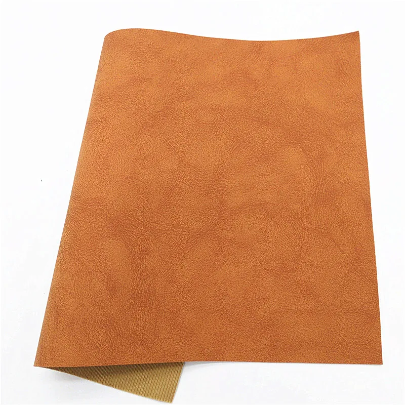 Fall Faux Leather Sheets Pumpkins Leaves printed Felt Backing Synthetic Leather Suede Faux Fabric For Bow DIY 21x29CM Q1475