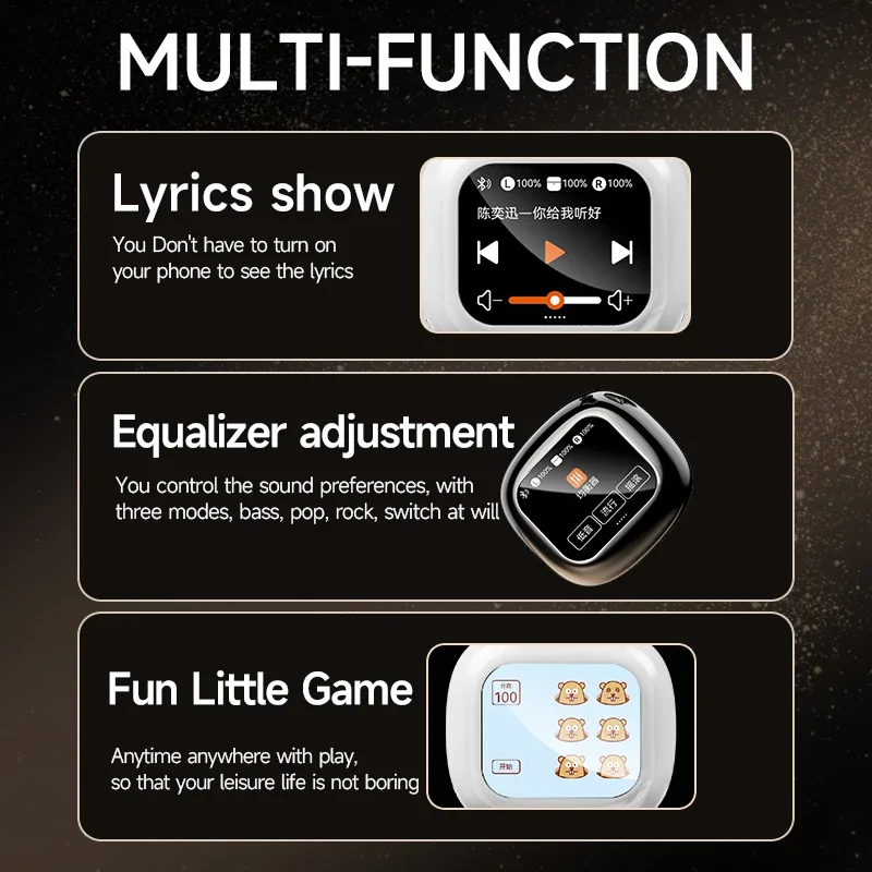 EARDECO TWS سماعات بلوتوث لاسلكية سماعات أذن رياضية سماعة بلوتوث مع ميكروفون ساعة توقيت على مدار الساعة سمّاعات بلوتوث