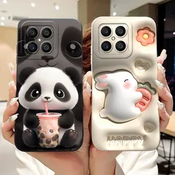 For Honor X8 Case HonorX8 4G TFY-LX1 TFY-LX2 TFY-LX3 Cute Panda Rabbit Cartoon Soft Silicone Shockproof Phone Cases