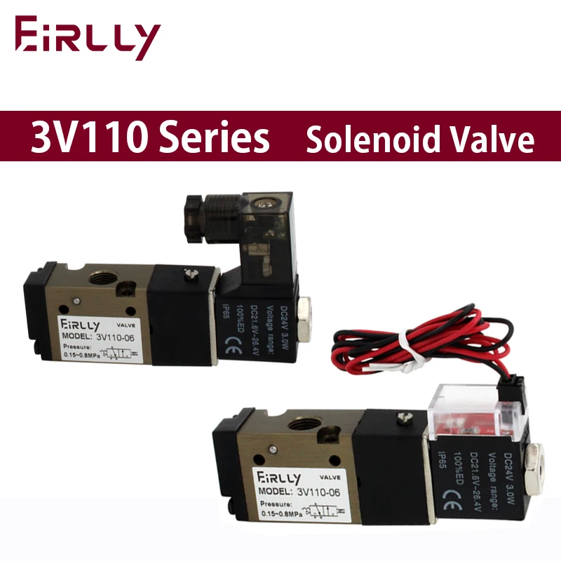 Two-position three-way electromagnetic reversing valve 3v110-06 -NC /NO air valve normally open and closed type