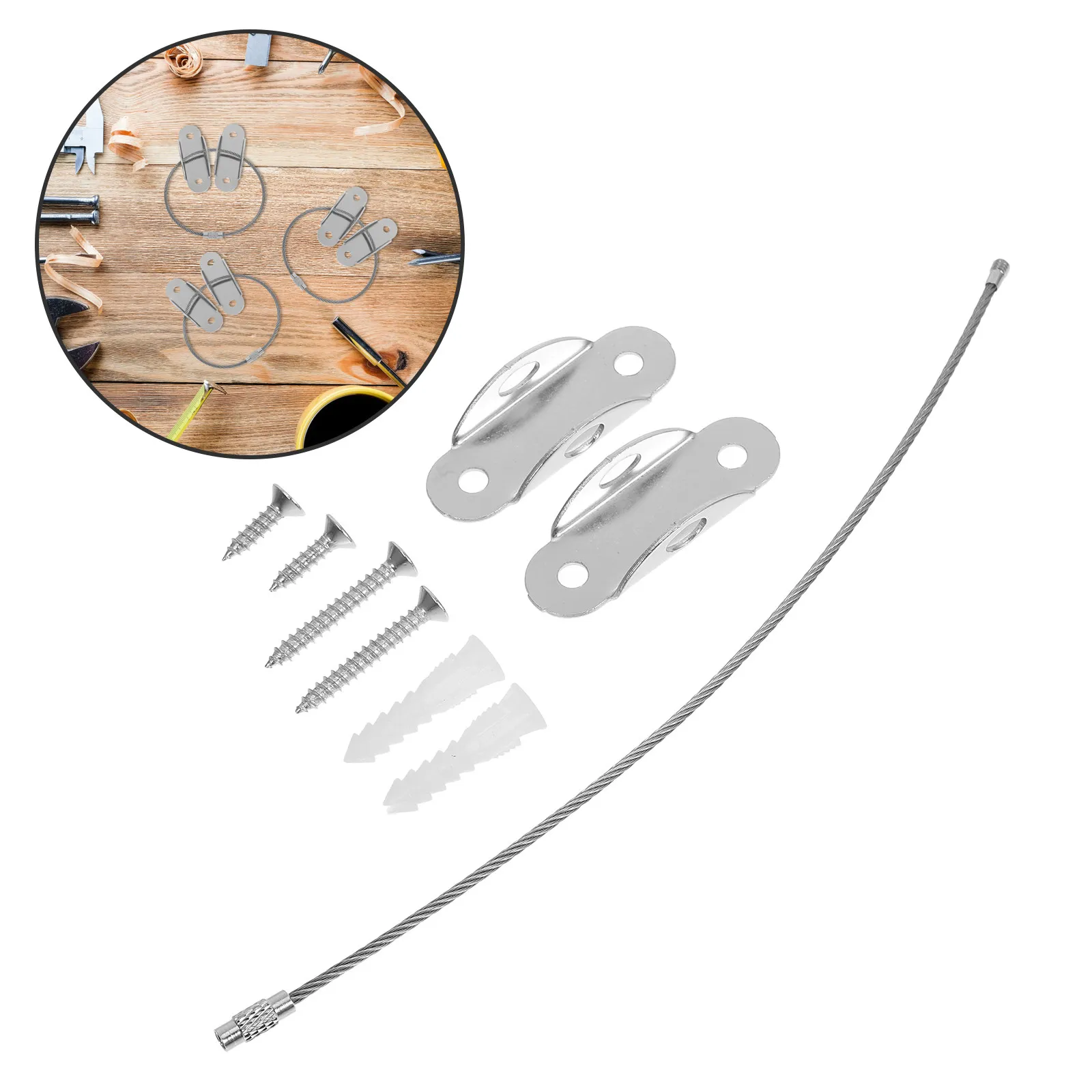 

4Sets Metal Anti-Tip Furniture Safety Straps for Childproofing Heavy Duty Furniture Anchors Wall-Mounted Prevention Set