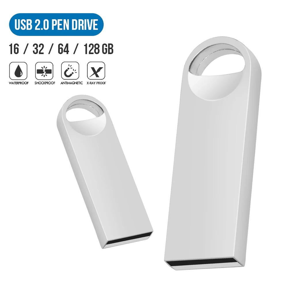 Unidad flash Usb Fash, pendrive de 64GB, 32GB, 16GB, 8GB y 4GB, resistente al agua, regalo, 30 unidades por lote