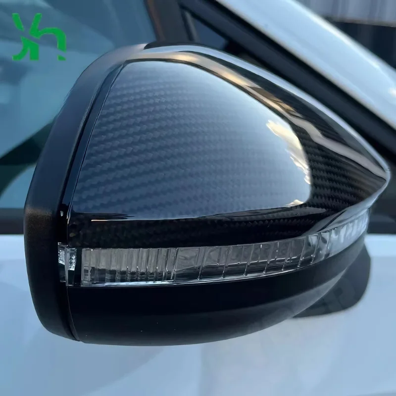 VW Golf MK8 (2020-) Lamando (2022-2023) غطاء عدسة الرؤية الخلفية استبدال مرايا الرؤية الجانبية من ألياف الكربون الجافة