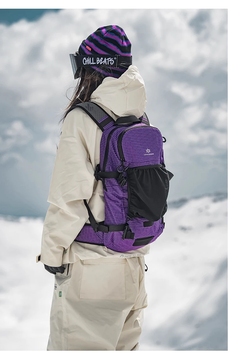 John Snow Ski-Touren-Rucksack für Herren und Damen, leichter Tagesrucksack zum Snowboarden, Rückenland, Skifahren, Wandern und Bergsteigen – Detail 11