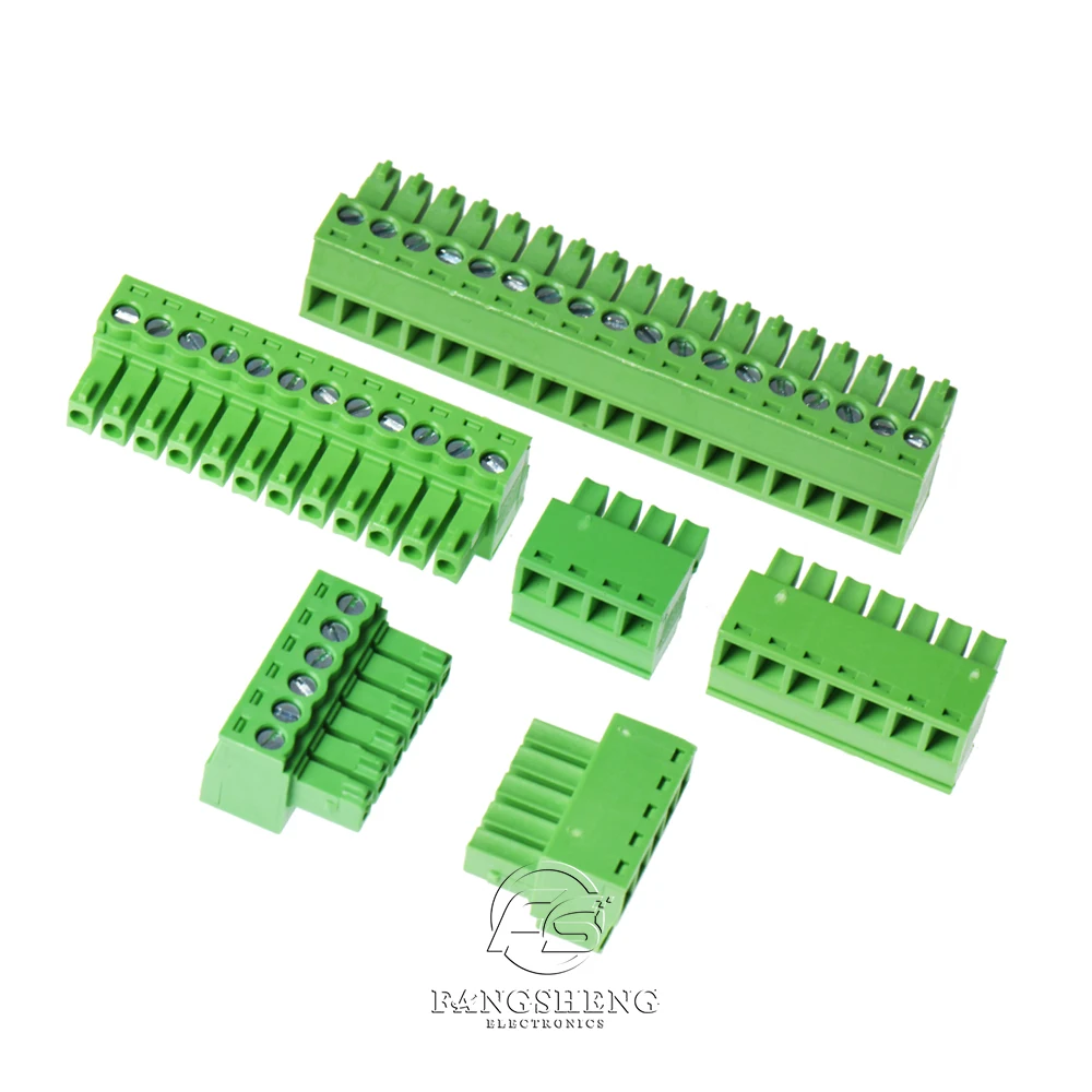 10pcs 15EDG KF2EDGK-3.5mm -2/3/4/5/6/7/8/9/12/18/24P/plug 300V/8A3.5mm spacing plug-in terminal block 15EDG KF2EDG 3.5mm