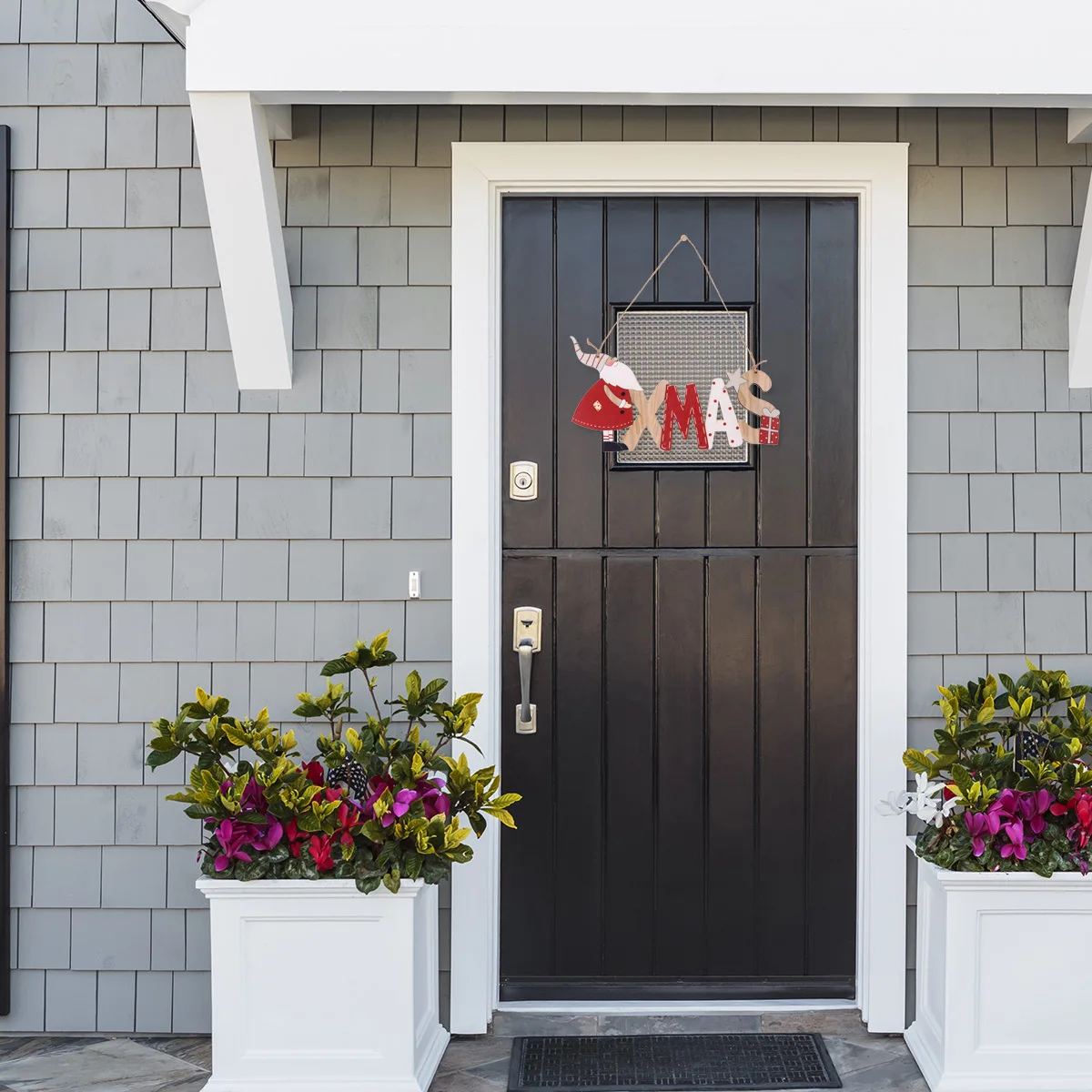 

2Pcs Christmas Wooden Hanging Pendant Letter Ornament Xmas Door Hanging Board Christmas Wall Decoration Wood Wall Door Decor