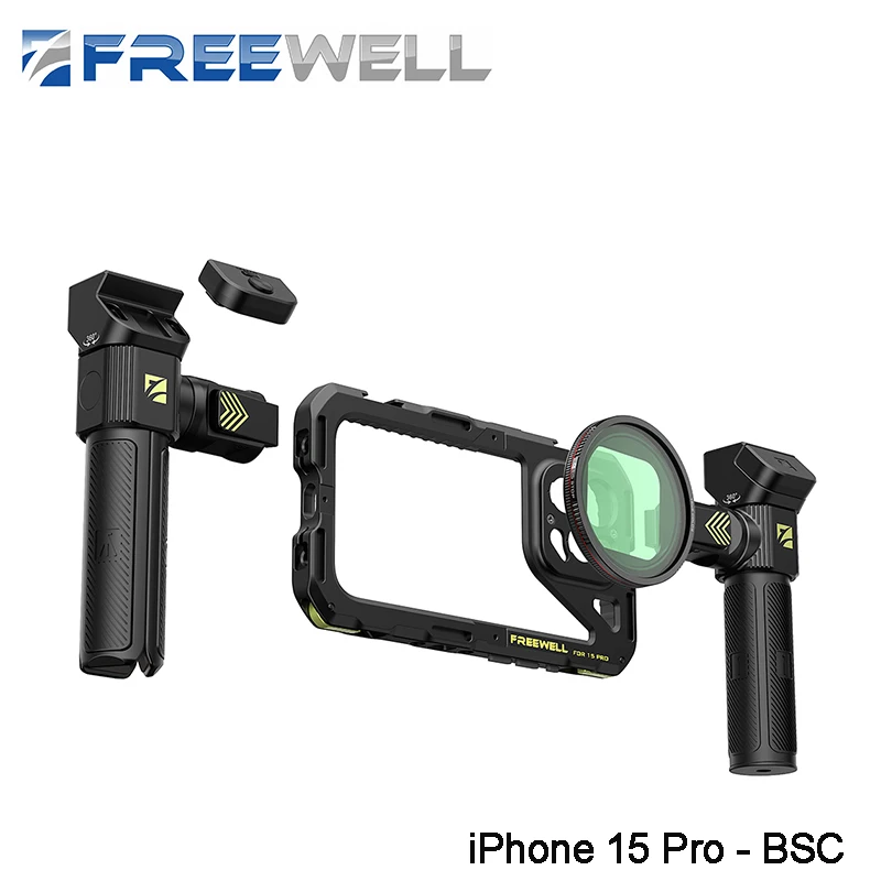 

Freewell Multifunction iPhone Genius Rig Cage Basic Kit Filter for iPhone 15 Pro Rig Case Recording Video Filmmaking Stabilizer