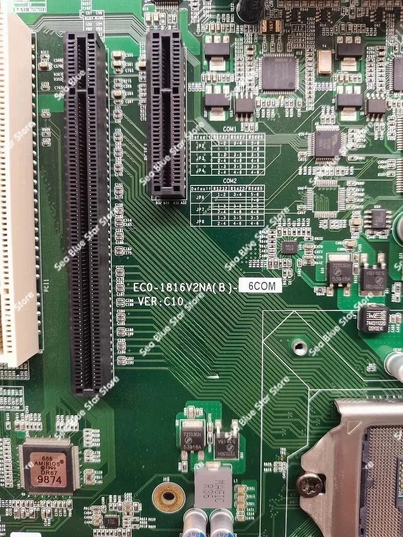 Industrial control main board ECO-1816V2NA (B) -6COM VER: C01 C10 computer industrial   board 1155 used disassembly main board