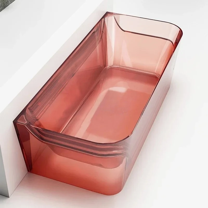 

Y ATransparent resin bathtub Free-standing colored crystal wall adult bathtub