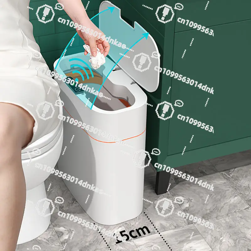 Automatic Smart Trash Can Inductive Household Versatile New Living Room Light Luxury Electric Toilet Toilet Sanitary Bucket