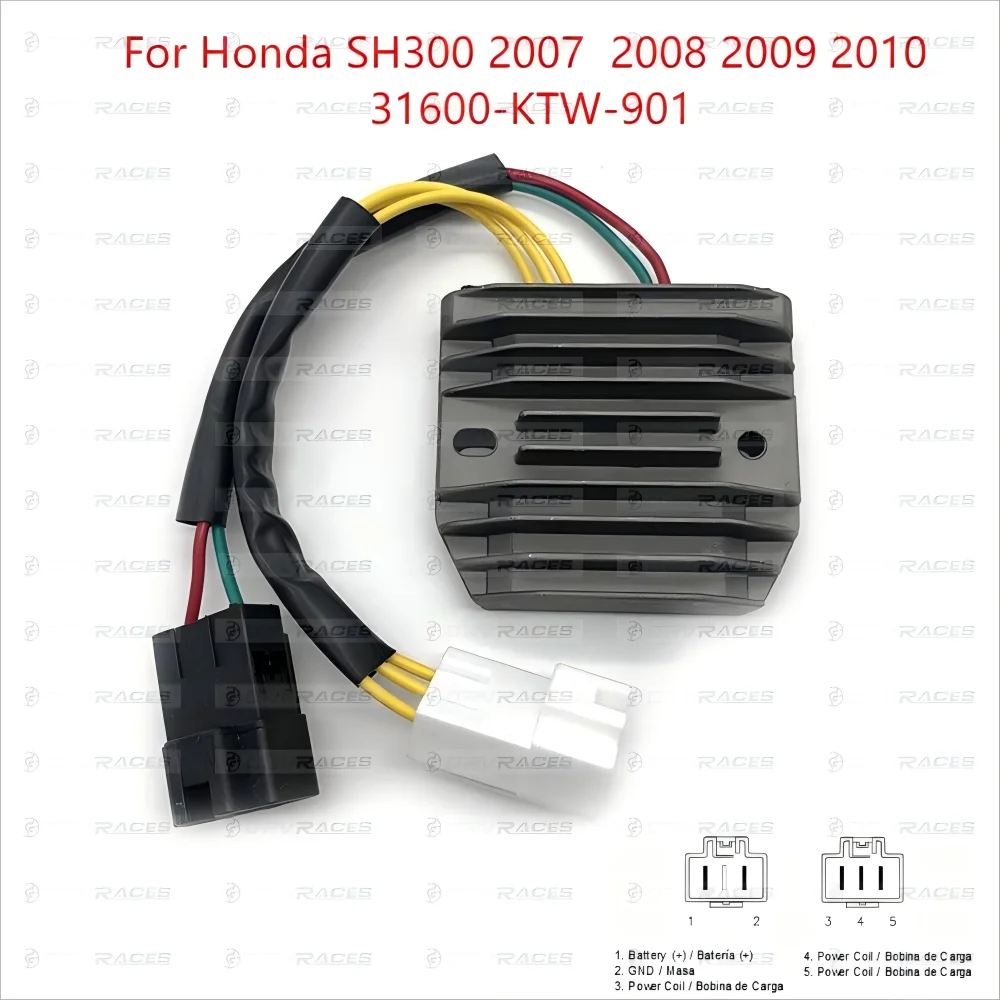 Motorcycle Mosfet Universal Voltage Regulator Rectifier For Honda SH300 2007 2010 31600-KTW-901 FH008ED Accessories