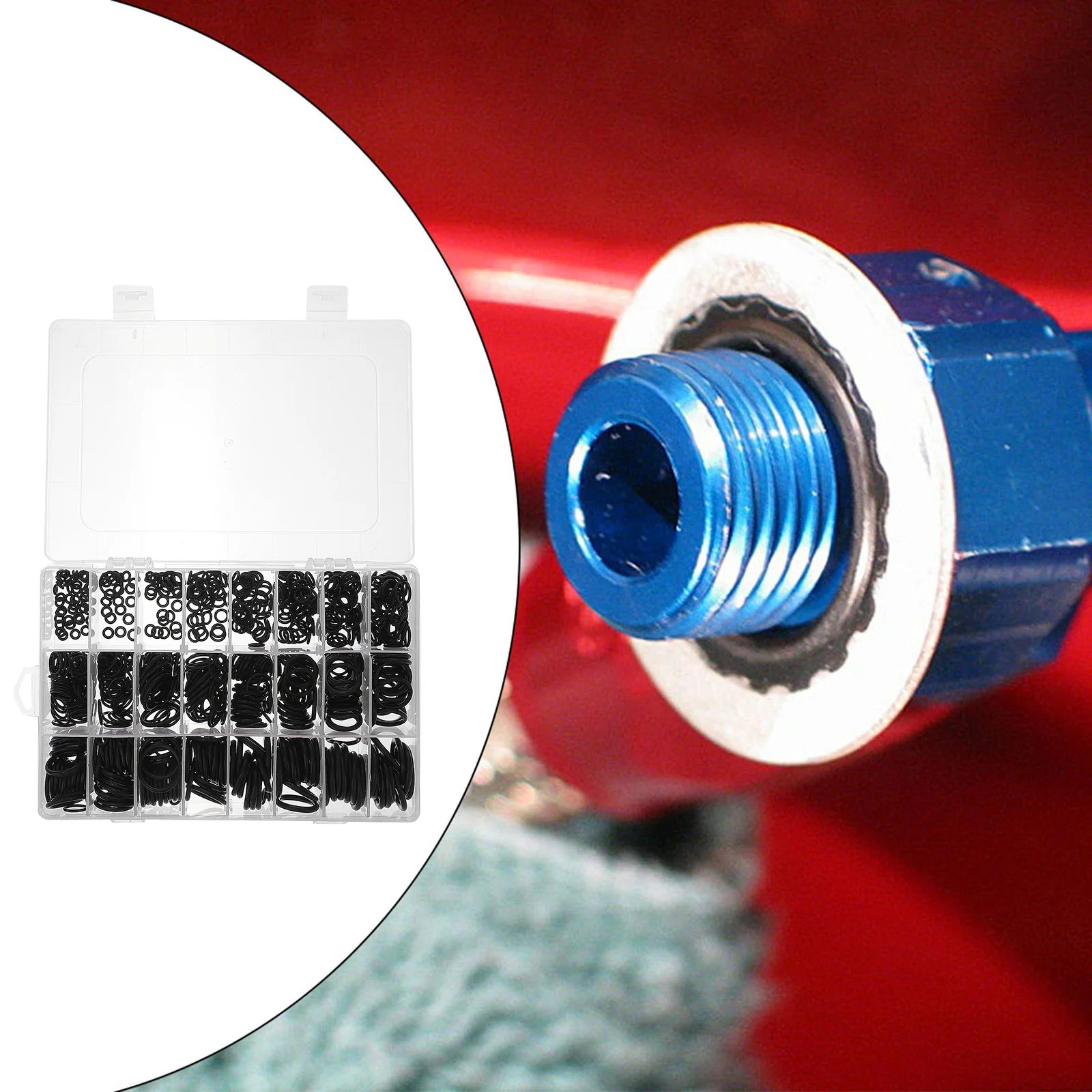 

740Pcs Rubber Seal Ring Heat-Resistant Elastic O-Ring Kit for Conditioning Home Use Durable Sealing Gasket