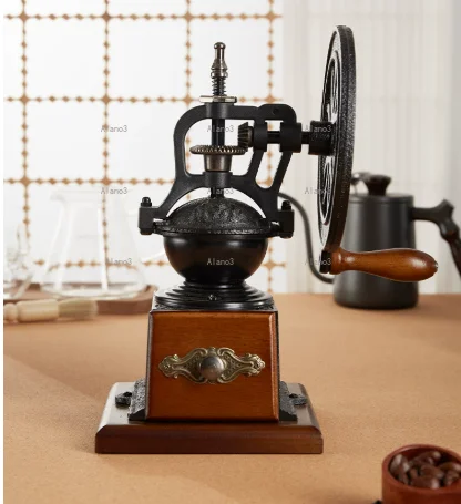 Hand-cranked Coffee Machine, Hand-cranked Household Small Retro Bean Grinder, Manual Coffee Bean Grinder Utensils