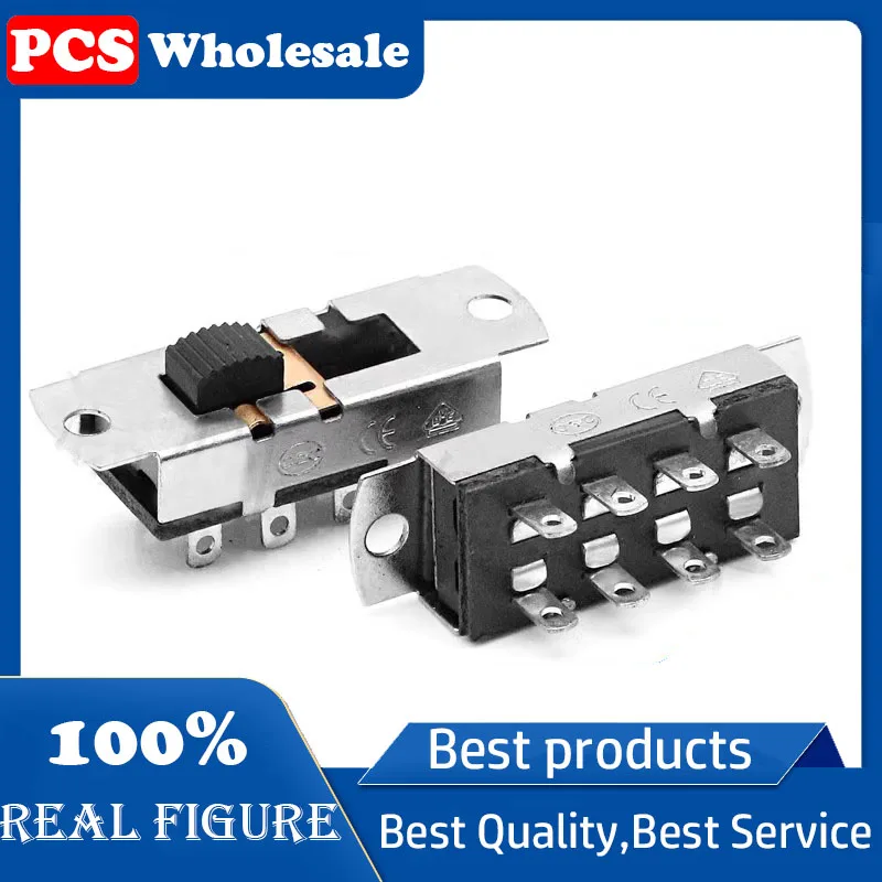 SS-23L03 three-speed toggle switch Double-row 8-pin 3-speed household appliances sliding high current handle 7mm