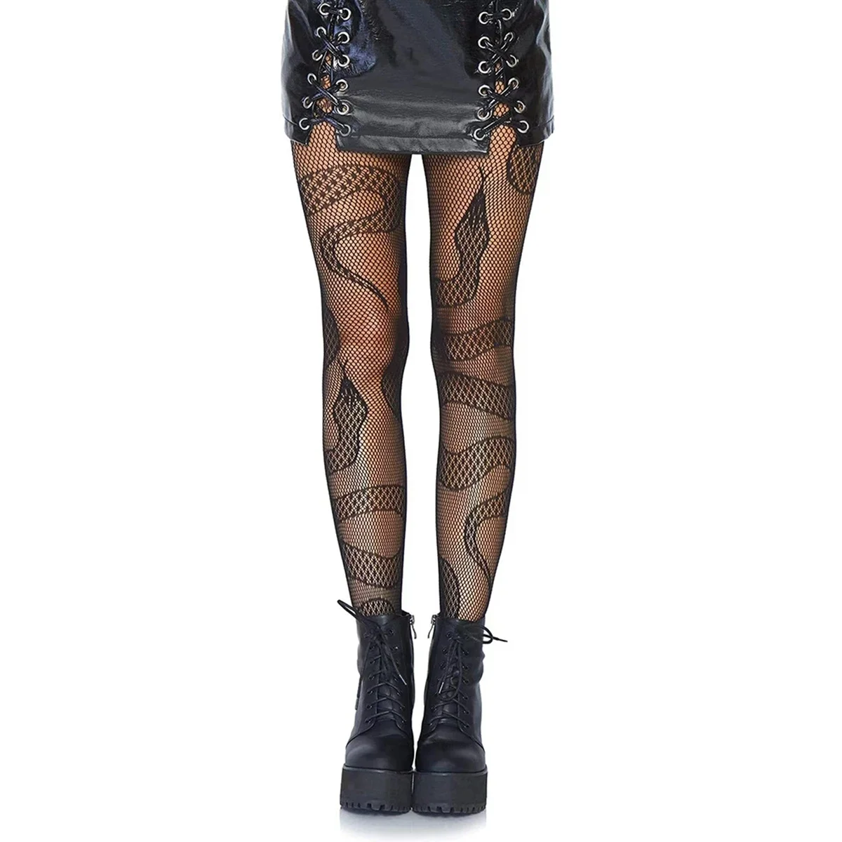 Snake Mesh Fishnet Big Size Anti Hook Lingerie Mesh Punk Rave Fish Net Modern Net Socks See Through Female Hipster Undergarment