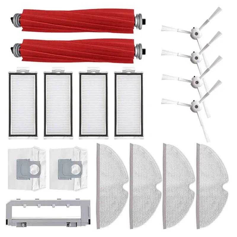 

【ADORN】Запасные части и аксессуары для пылесосов Xiaomi Roborock Q7 Max+ / Q7 Max / T8: сменные салфетки для швабры, основные и боковые щетки, HEPA-фильтры.