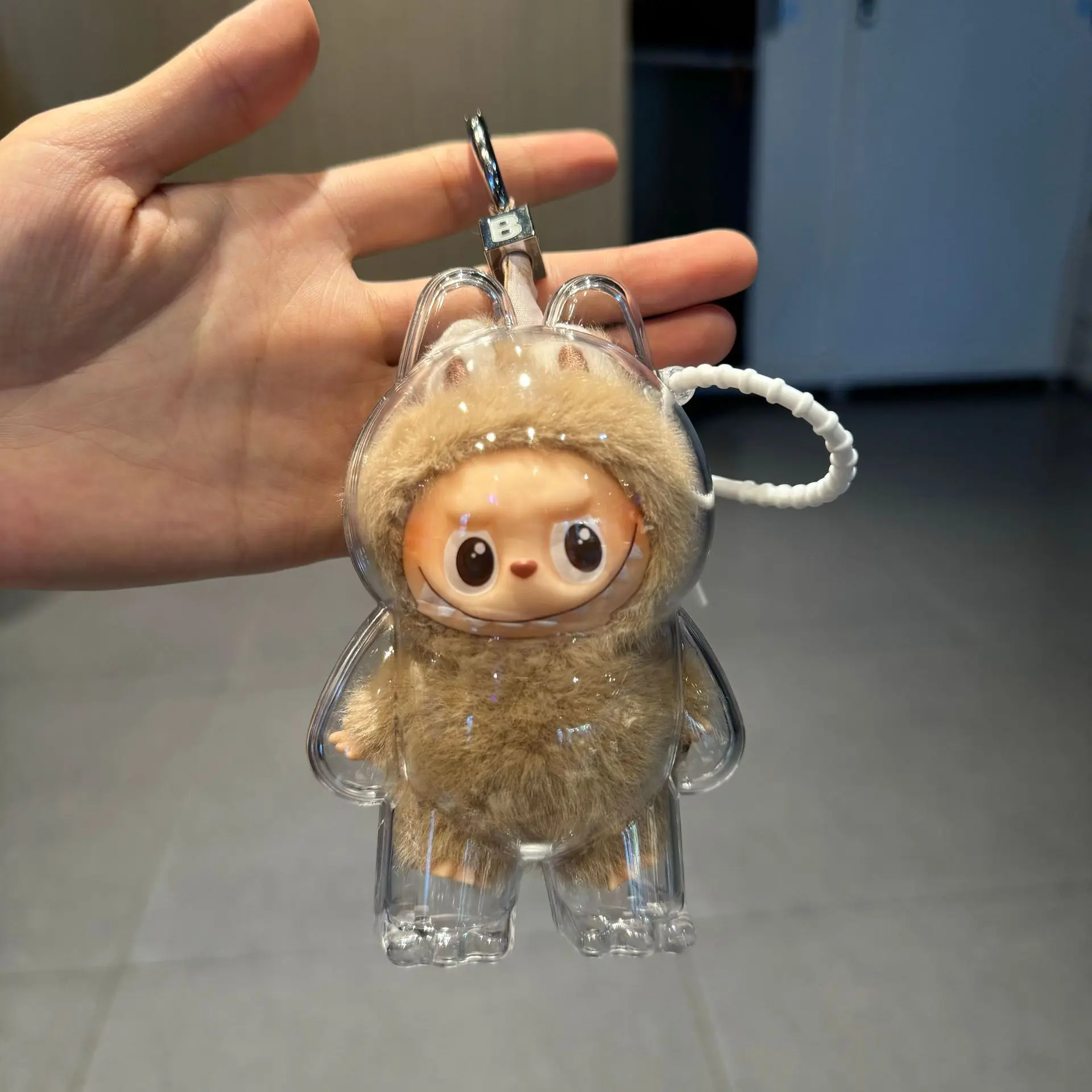 LABUBU Mini Heart Code Custodia protettiva trasparente Copertura antipolvere Accessorio per abbigliamento per bambole