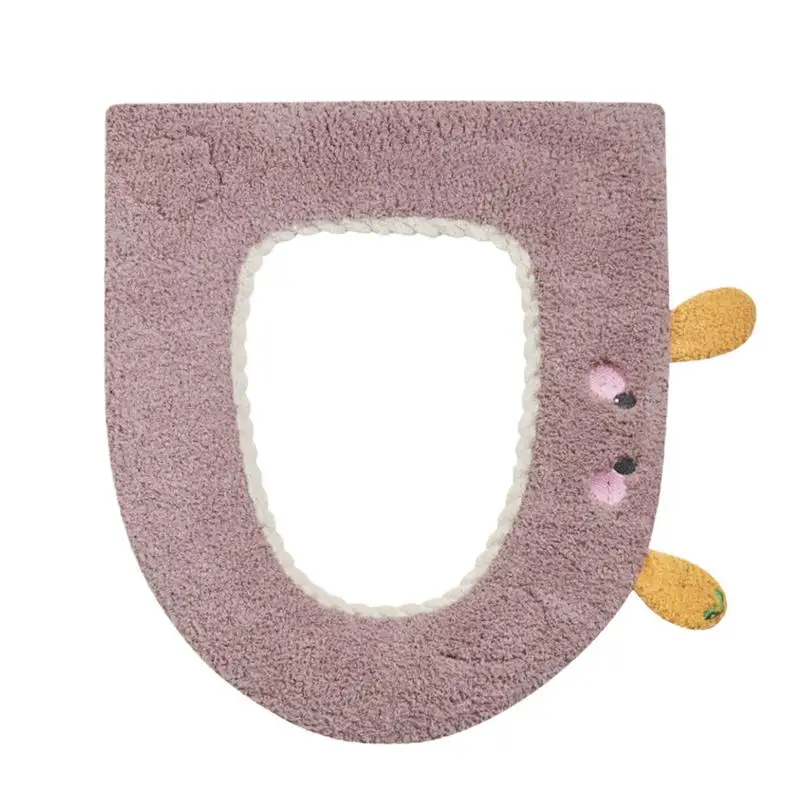 Winter Toilet Seat Pad Soft Cold-Proof Bathroom Toilet Seat Pads With Handle Cold Weather Toilet Seat Accessories For Apartment