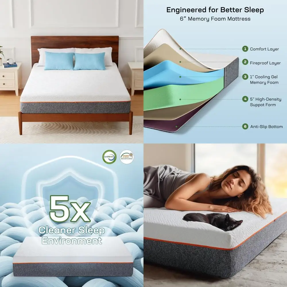 6-Inch Gel Memory F…