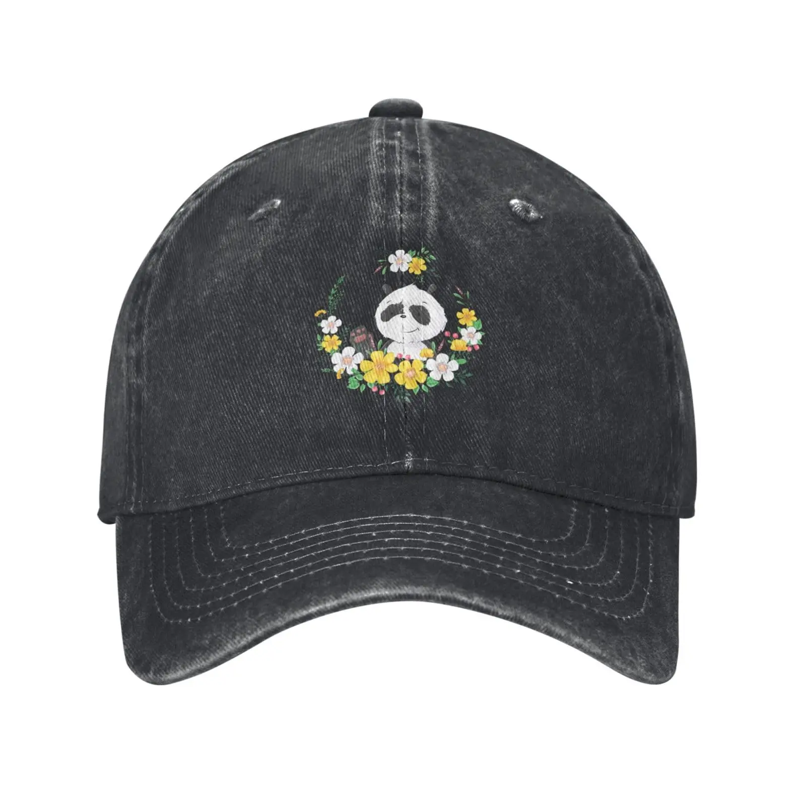 

Cute Panda Wreath Baseball Cap For Men Women Vintage Trucker Hat Golf Hat Fashion Adult Snapback Cap Four Seasons Adjustable Hat