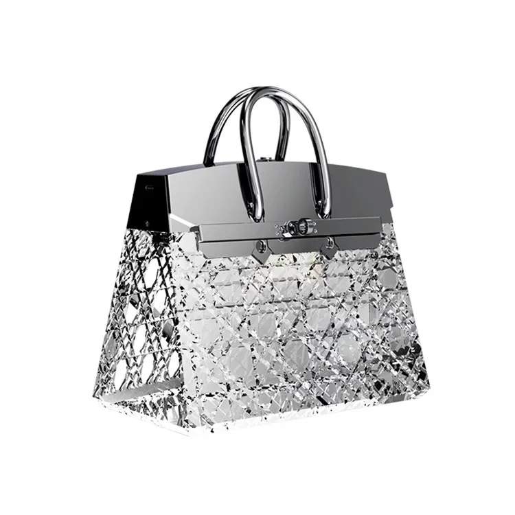 

Kelly Home Furnishing Window Ornament All Copper K9 Crystal Kelly Bag Dimming Rechargeable Desk Lamp