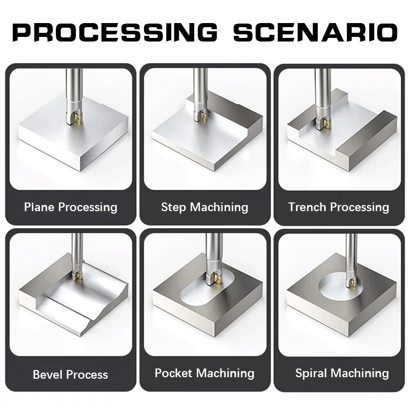 Soporte de fresa BAP400R de ángulo recto, barra de perforación CNC, cortador de fresado de carburo, adecuado para hoja APMT1604