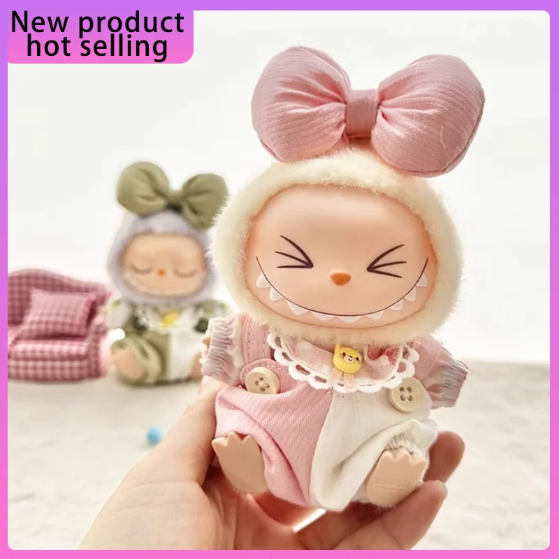 

Подходит для первой ткани второго поколения Лабу, розовые и белые ремни для котят, одежда для кукол, повязка на голову с бантом, аксессуары для кукол