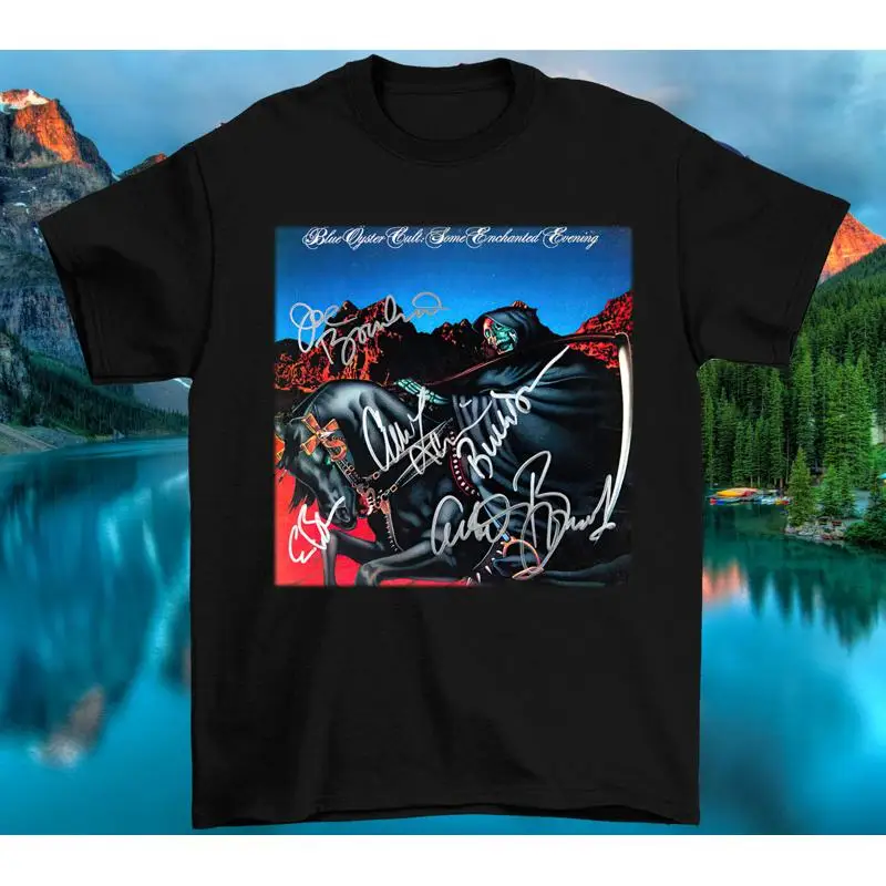 Футболка Blue Oyster Cult Signature, размер S M L 234XL, черная, CG004