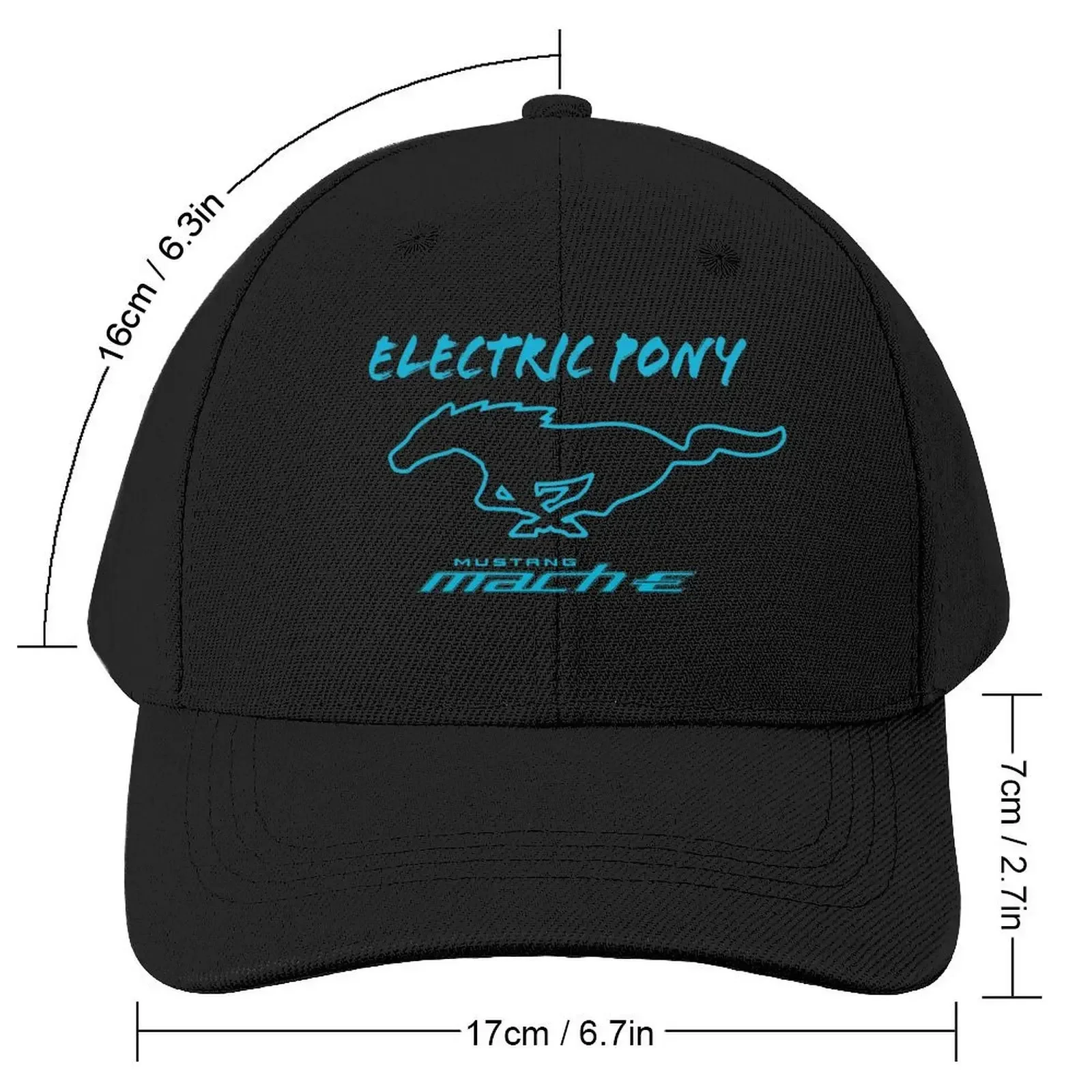 Electric Mustang Mach-E pony Baseball Cap Wild Ball Hat Horse Hat Ladies Men's