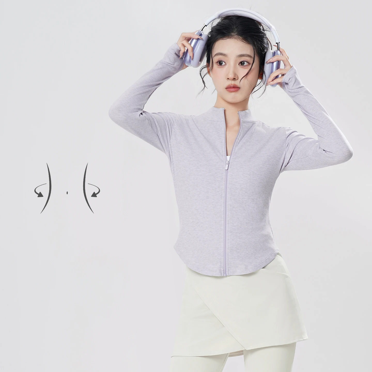 

Пальто с воротником-стойкой для девочек-подростков и молнией спереди, танцевальный топ для йоги, пилатеса, пальто с длинными рукавами и отверстием для большого пальца, женская повседневная тонкая хлопковая одежда