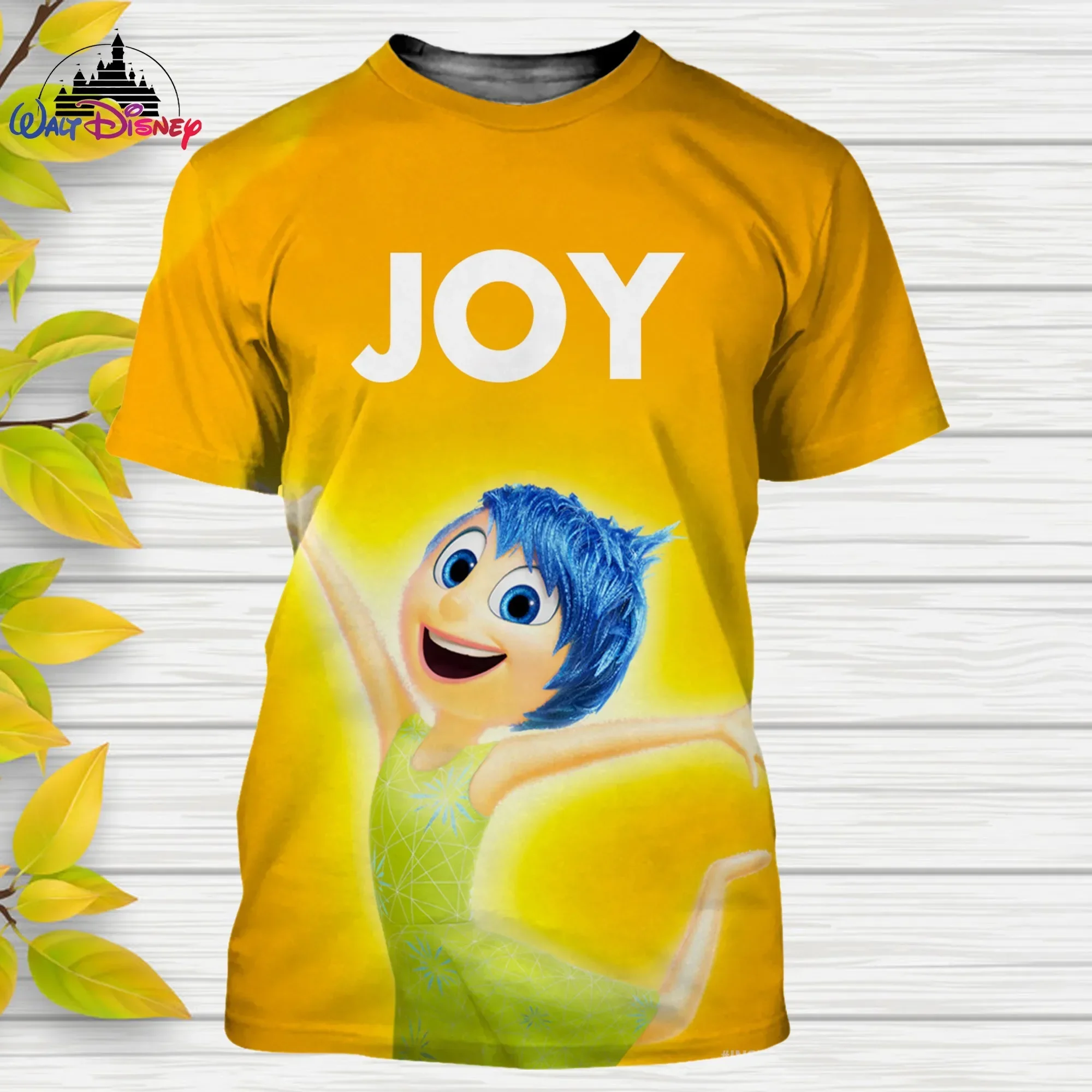 Joy Boys Girls T-shirt Inside Out T-shirt 3D Printing Disney Short Sleeve Fashion Cartoon T-shirt Oversized Men's Clothing